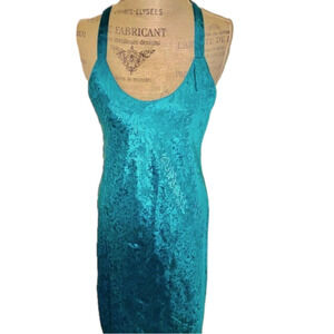 2/$30 Kayanna Baroque Emerald Green Nightgown Slip Dress Racerback Small